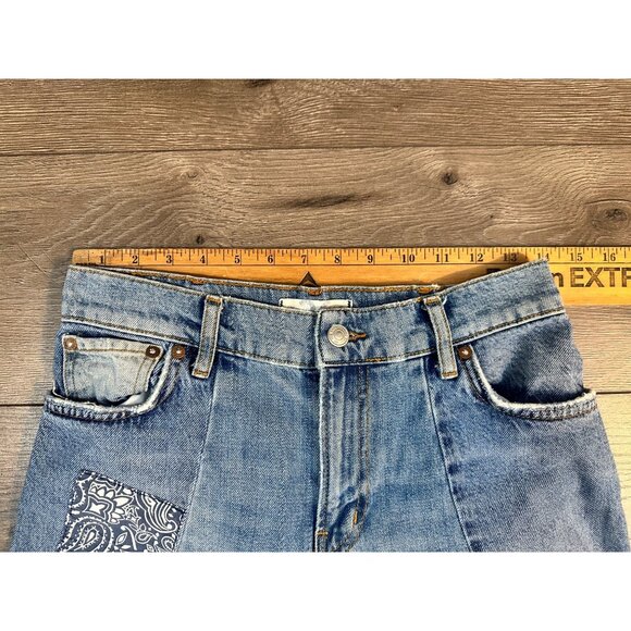 WE THE FREE heart of gold patchwork wide leg jean 26 - Picture 8 of 11